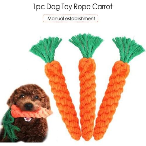 1Pc Funny 22cm Pet Supply High Quality Pet Dog Toy Carrot Shape Rope Puppy Chew Toys Teath Cleaning Outdoor Fun Training