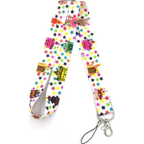 10pcs/lot Castle vintage 90s girls DIY women kids Neck Lanyard keychain Mobile Phone Strap ID Badge Holder Rope Keyring cosplay