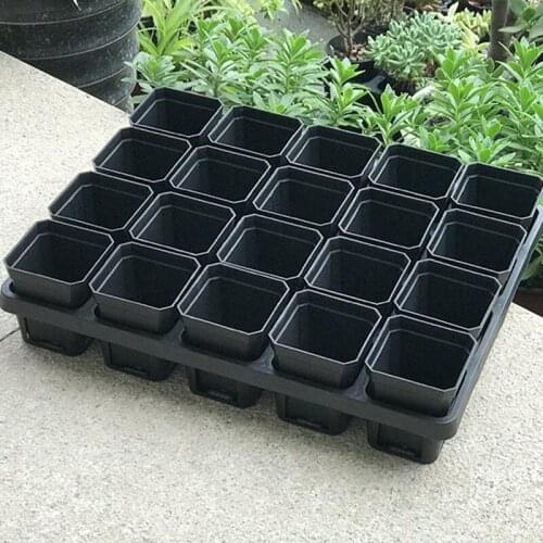 100PCS Plant Disposable Flower Pot Small Black Square Cutting Seedling Plastic Square Pot