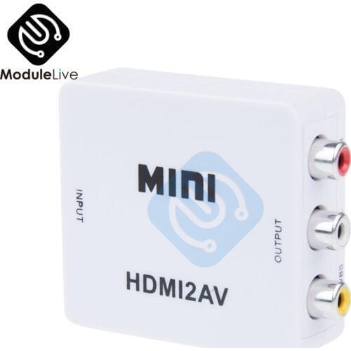 1080P Mini 0.5m HDMI to RCA AV Converter HDMI to AV adapter For Android TV Smart Box Laptop Chromecast for NTSC/PAL HDMI2AV