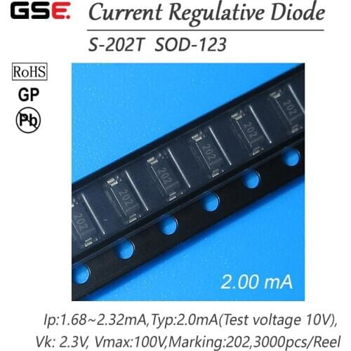 S-202T 2.00MA SMD SOD-123 CRD / CURRENT REGULATIVE DIODE NEW 10PCS/LOT
