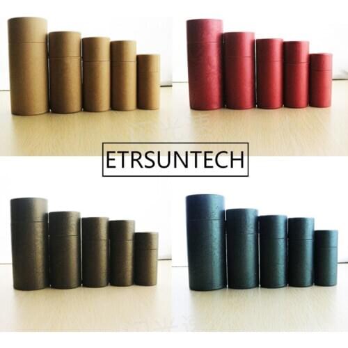 200Pcs 6 colors 10ml~100ml Kraft Paper Essential Oil Bottle Packaging box Cardboard Tube Jewelry/Cosmetics /Gifts Packing Box