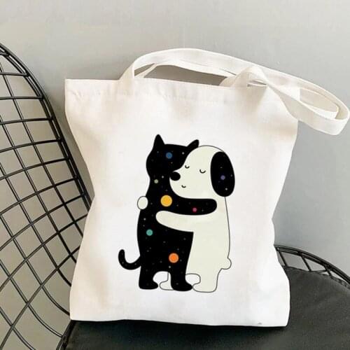 2021 Shopper Universal Language Printed Tote Bag women Harajuku shopper handbag girl Shoulder shopping bag Lady Canvas Bag