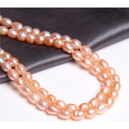 4-4.5mm Women gold champagne Natural A Freshwater Pearls Beads High Quality Loose rice potato oval Pearls bead jewelry making