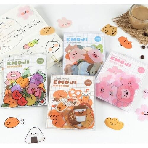 4packs/LOT emoticon series Creative decoration DIY PVC stickers