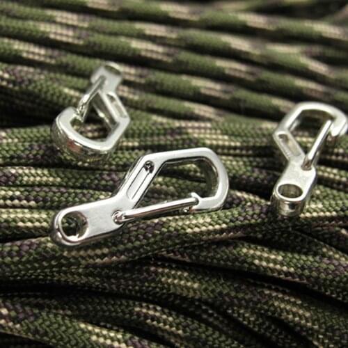 5pcs Mini Carabiner Portable Steel Spring Hanging Buckle Simple Keychain Mountaineering Climbing Equipment Camping Accessories