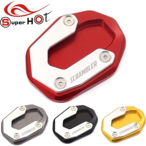 Motorcycle Accessories Side Stand Pad Enlargement Plate Kickstand for Ducati Scrambler 800 2015 2016 2017 2018 kick Extension