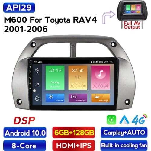 IPS+HDMI Blutooth For Toyota RAV4 Car Radio Multimedia Video Player Navigation GPS Android 10 2DIN years 2001 2002 2003 - 2006