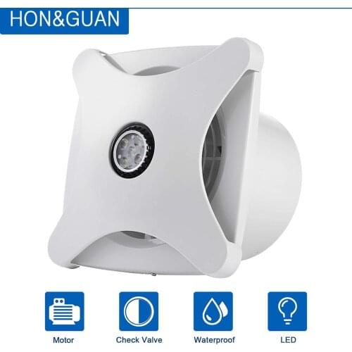 6'' Silent Exhaust Fan for Bathroom Kitchen Ventilation Window Ceiling Wall Mount Air Extractor Inline Duct Ventilator HGA-150B