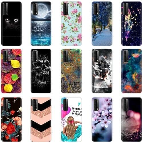For Huawei P Smart 2021 Case cover 6.67" Soft Silicone coque on for Huawei P Smart 2021 Bumper Funda Painted Shells Bags cute