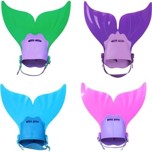 Kids Swimming Fins Training Flipper Mermaid Tail Costumes Props Mermaid Monofin Swim Fin Foot Flipper Diving Feet For Children