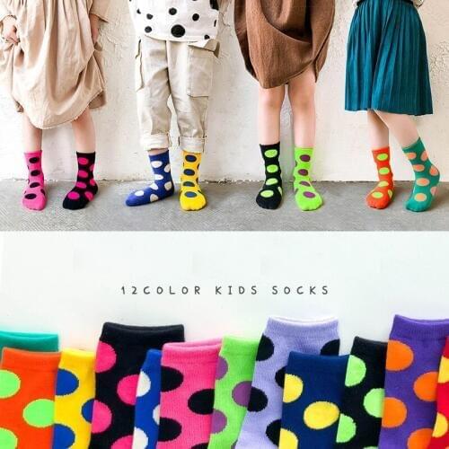 Baby Lotus 2019 New Autumn Winter Cotton Dot Kids Socks Baby Girl Candy Colour Cute Toddler Boys Socks