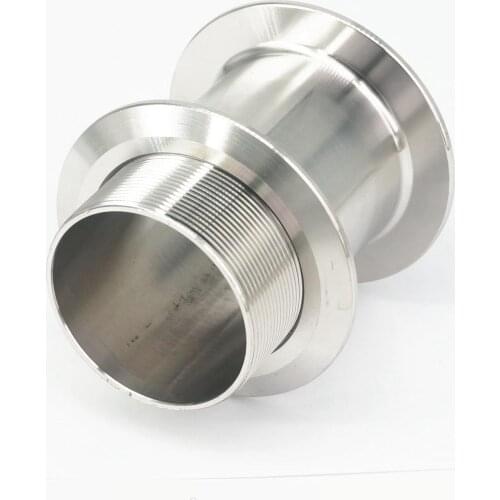 Fit Tube O/D 16/19/25/32/38/45/51/57/63/76mm 304 Stainless Steel Sanitary Bulkhead Flange Pipe Fittings