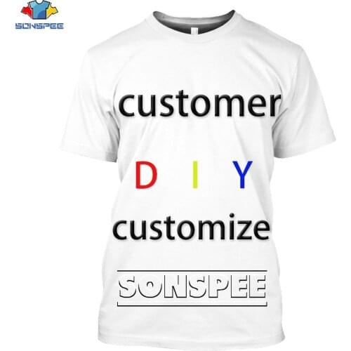 Customer Customize 3d Printed T-Shirt Mens/Womens Fashion Casual T Shirt DIY Your T Shirts Tops Drop Shipping Plus Size XS-7XL
