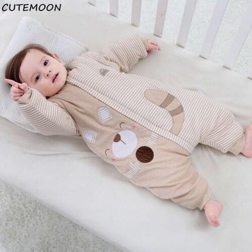 Baby Boy Girl Rompers Jumpsuit Newborn Baby Romper 2021 Winter Warm Baby Boys Girls Clothes Animal Overall