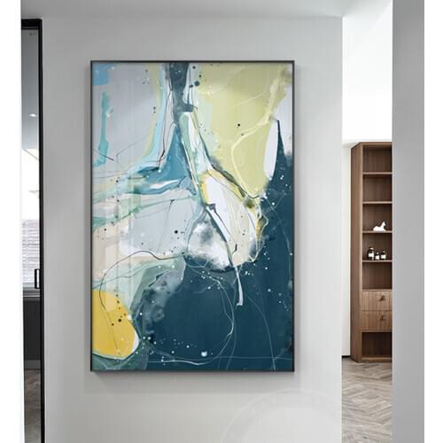 Fashion Poster and Painting Different Colors Mixture Art Printing Nodic Wall Art Canvas Painting Wall Pictures for Living Room