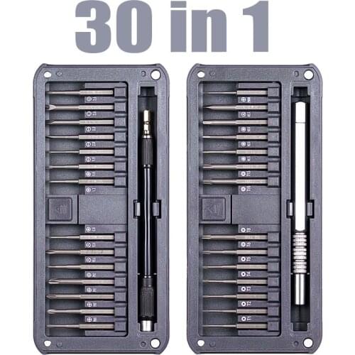 Screwdriver Kit 30 in 1 Precision Magnetic Bits DIY Dismountable Screw Driver Set Mini Tool Case For Smart Home PC Phone Repair