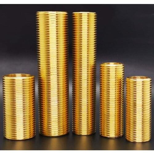 1/2'' BSP Male Thread Brass Full Thread Pipe Fitting Nipple Connector Length 30/40/50/60/80/100mm