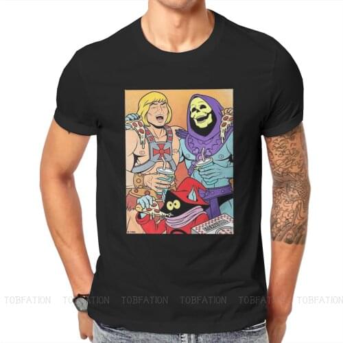 He-Man and the Masters of the Universe Pizza Party T Shirt Vintage Fashion High Quality Tshirt Large Crewneck Streetwear