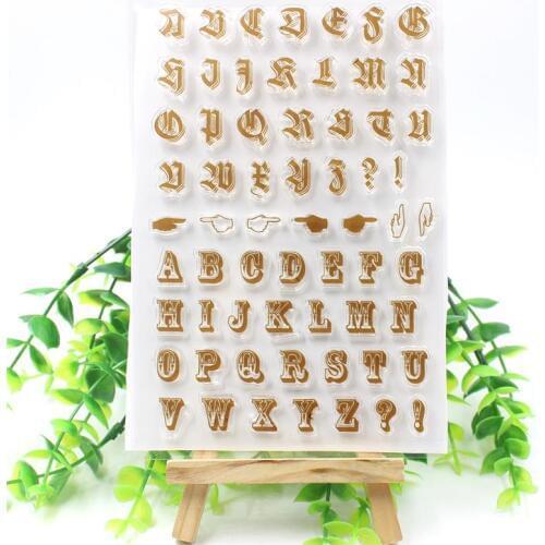 Letter Transparent Clear Silicone Stamps for DIY Scrapbooking/Card Making/Kids Fun Decoration Supply