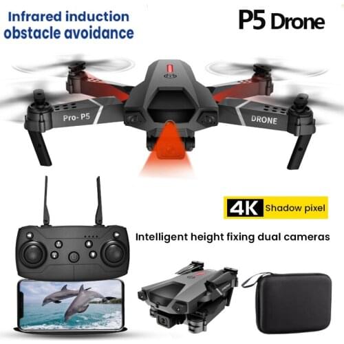 Remote Control Drone 4K HD Dual Camera Aerial Photography RC Helicopter Infrared Obstacle Avoidance Fixed Height Quadcopter Toy