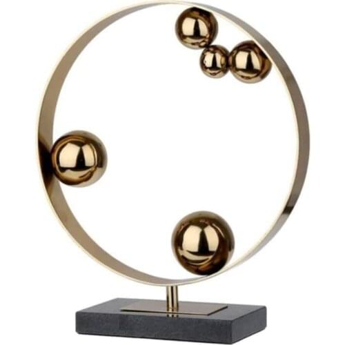 Lucky Art Marble Black Gold Bulk Round Decor - Luckyart Bll013