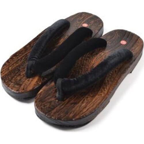 Japanese Traditional Harajuku Style Womens Clogs Slippers Mens Clogs Outdoor Home Wear Bath Sandals Round Toe Flats