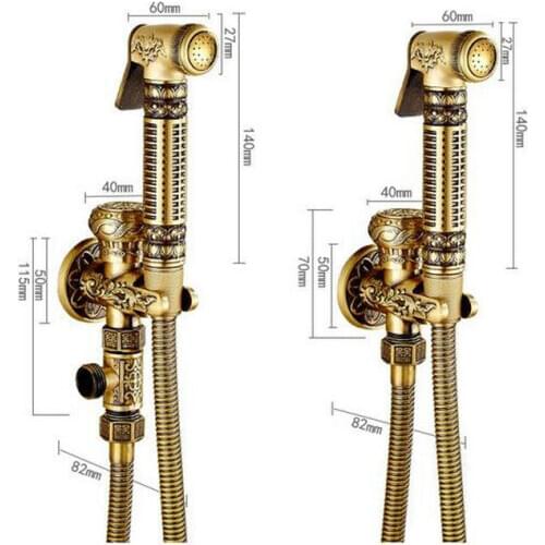 Solid Brass Spray Gun Bathroom Accessories Toilet Bidet Tap Handheld Shower Portable Bidet Sprayer