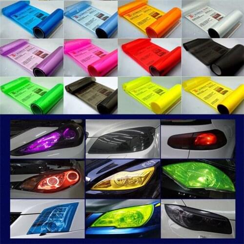 30cmx1m Car Light Headlight Taillight Tint Vinyl Film Sticker Easy Stick Motorcycle Whole Car Styling Decoration Car Sticker
