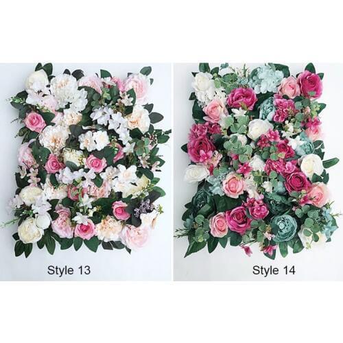 40x60cm Rose Hydrangea Flower Wall European Style Artificial Flowers For Wedding Decoration Background arrangement Decor Fleurs