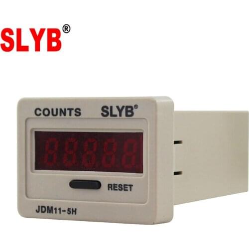 AC220V AC110V DC24V DC12V 5 Digit Small Digital Sensor Rotation Tally Meter Counter JDM11-5H 4PIN with Reset