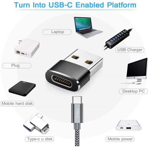 Type-C to USB Adapter Suitable for Apple PD Cable to USB to Interface USB Male to TYPE-C Female