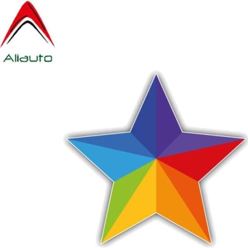 Aliauto Personality Car Sticker Gay Rainbow Star Funny Cover Scratch Automobiles & Motorcycles Accessories PVC Decal,11cm*10cm