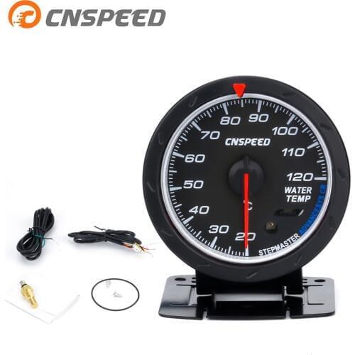 Free Shipping CNSPEED 60MM Car Auto Water Temperature Gauge 20--120 Celsius Water Temp Meter Lighting Water Temp Gauge