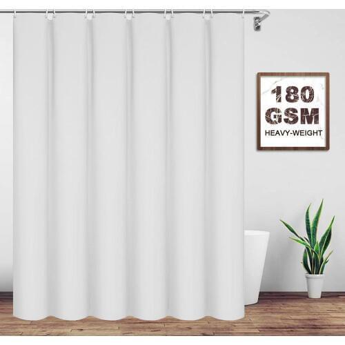 VCVCOO White Shower Curtain Hotel Thick Solid Bathroom Curtain Waterproof Mildew Free Bath Curtains Partition Shower Curtains