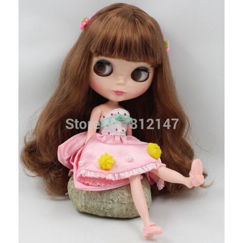 Free shipping Nude action figure dolls(brown hair)