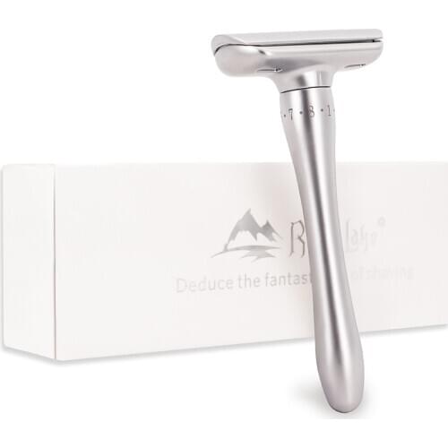 RiverLake Razor For Men Adjustable Close Shaving Classic Double Edge Razor Blades Knife Replacement Shaving Set