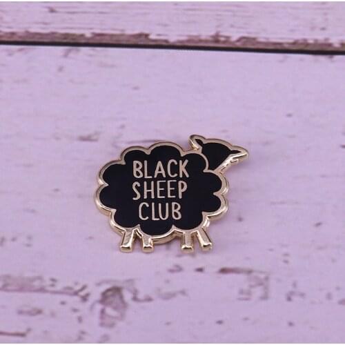 Black Sheep Club Brooch the outcast, the weirdo, the one left out Enamel Pin officially joining this team