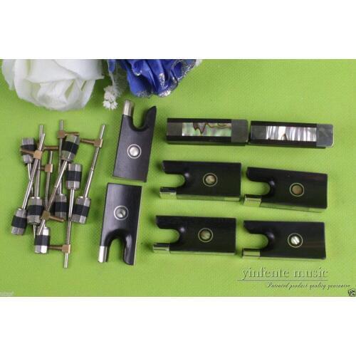 Violin bow parts,10 set ebony violin bow frog good inlay High quality 1