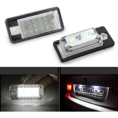 For Audi A3 8P A4 S4 B6 B7 A6 4F A8 8E 4H Q7 Led License Number Plate Light Lamp