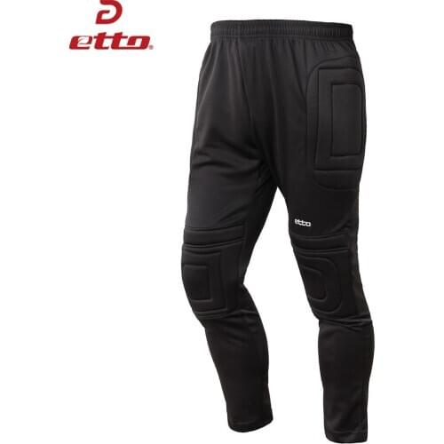 Etto Professional Football Goalkeeper Pants Thickened Sponge Filler Soccer Training Pants Goalie Trousers Men Women S~5XL HUC011
