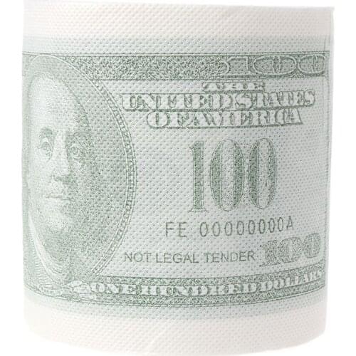 Hillary Clinton Donald Trump Dollar Humour Toilet Paper Gift Dump Funny Gag Roll