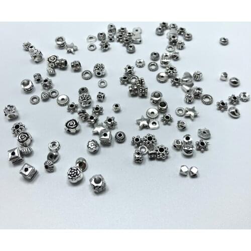 JunKang 100pcs 3*5mm popular European American mixed batch irregular spacer DIY handmade bracelet Necklace Jewelry connection