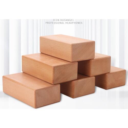 Yoga Brick Non-slip Solid Wood Fitness Pillow Beech Wood Advanced Yoga Auxiliary Stretching Log Yoga Brick Dance Training Brick