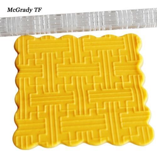 Labyrinth Rolling Pin Textured Embosser Fondant Cake Decorating Tools Acrylic Roller Pastry Mold Rolling Pin Cake Tools