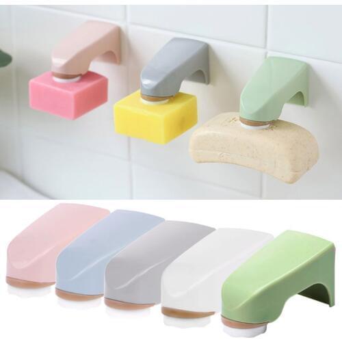 Magnet Soap Holder Wall Mounted Sticker Storage Rack Bathroom Organize Accessory