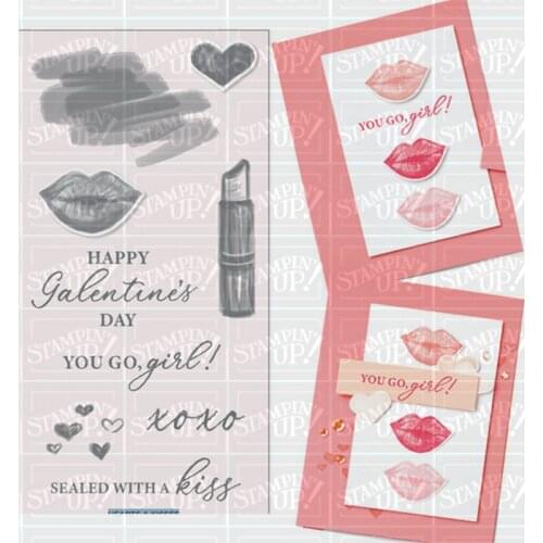 Lipstick Kiss Metal Cutting Dies and Stamps DIY Scrapbooking Craft Paper Card Embossing Knife Mold Die Scrapbooking New Arrival