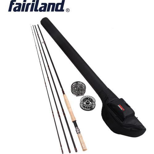 Fly Fishing set 9/10 11/12 kit, 4.2M((14') IM8 carbon fishing rod ,110mm aluminum fishing reel combo with storage carry bag