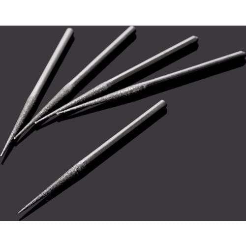 5Pcs/Set 3mm Shank Mini Drill Diamond Grinding Head Bur Bit Set for Engraving Carving Polishing Glass Wood Power Grinding Tool
