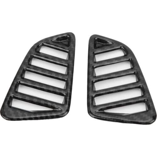 Side Dashboard Outlet Trim Air Condition Vent Trim Frame Carbon Fiber Style Sticker for Nissan Navara/NP300/Frontier 2015 - 2019